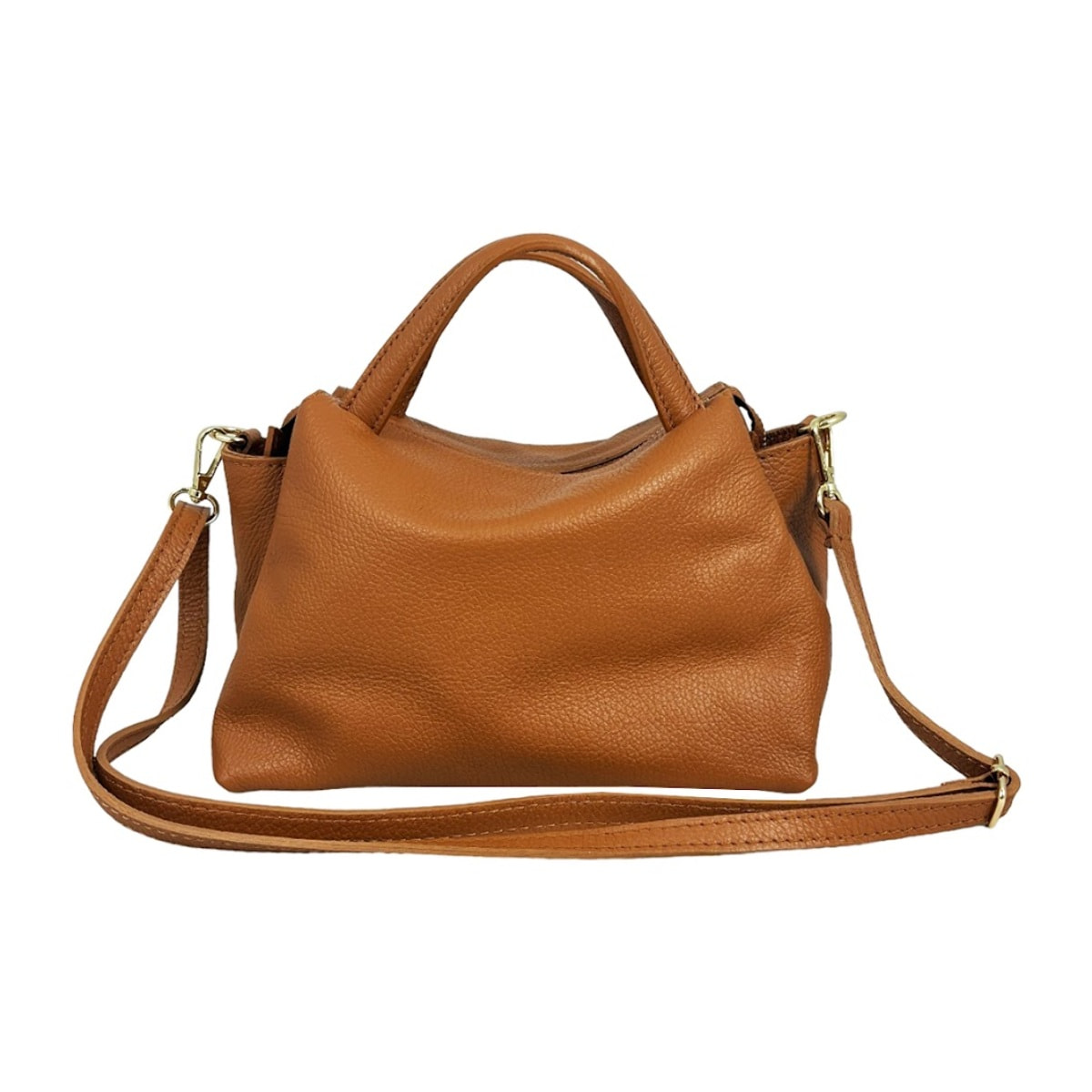 Borsa A Mano Cheval Firenze Algedi Mini In Vera Pelle Made In Italy - Tracolla Regolabile, 23.5x22x16 Cm