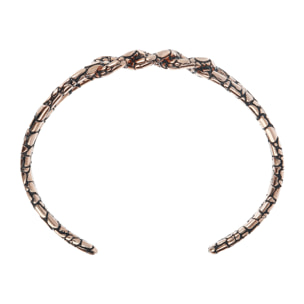 Bracciale Rigido Texture Serpente Placcato Oro Rosa 18kt