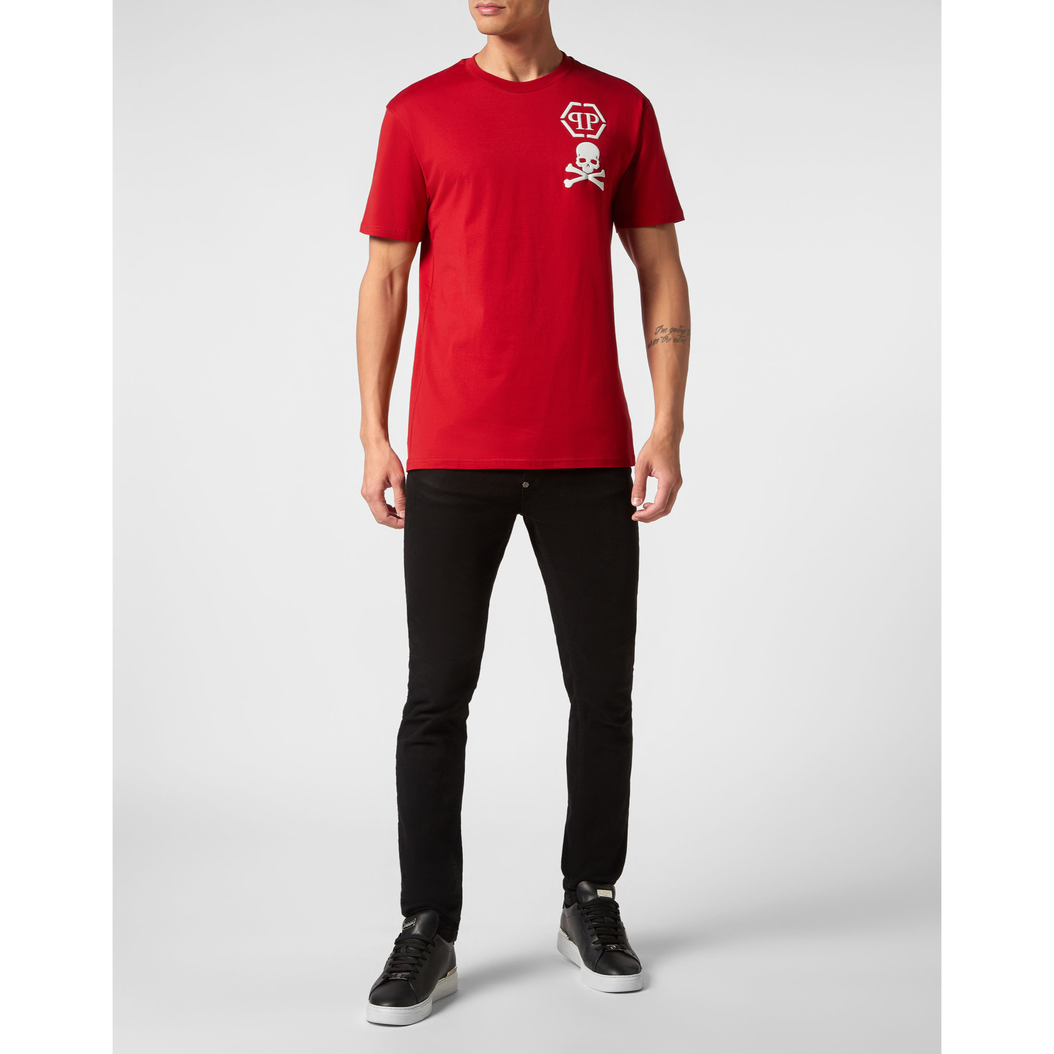 PHILIPP PLEIN T-Shirt Round Neck SKULL&BONES