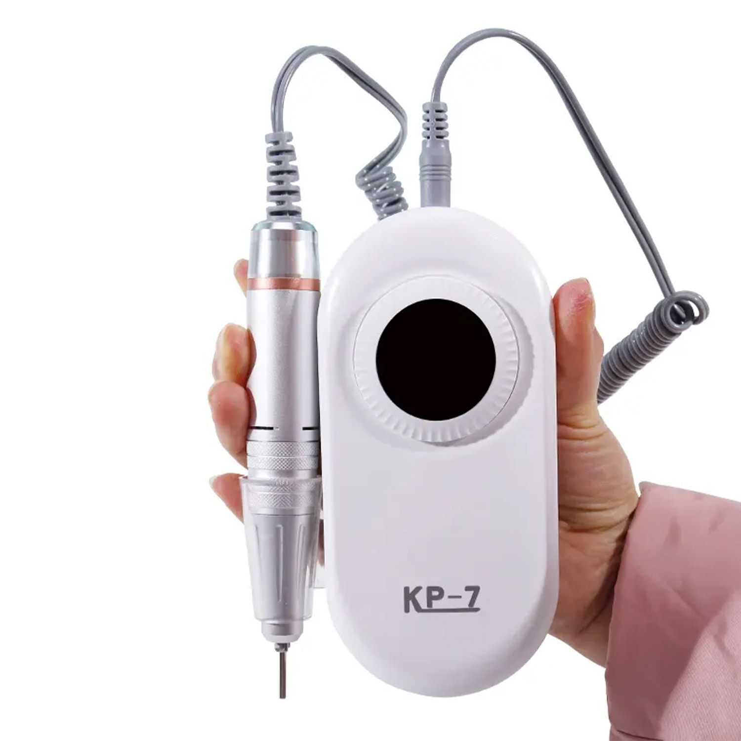 Lucidatore per unghie da 36 W con batteria ricaricabile, fino a 35.000 giri/min. Velocità regolabile. Include 6 teste di lucidatura e 6 lime.