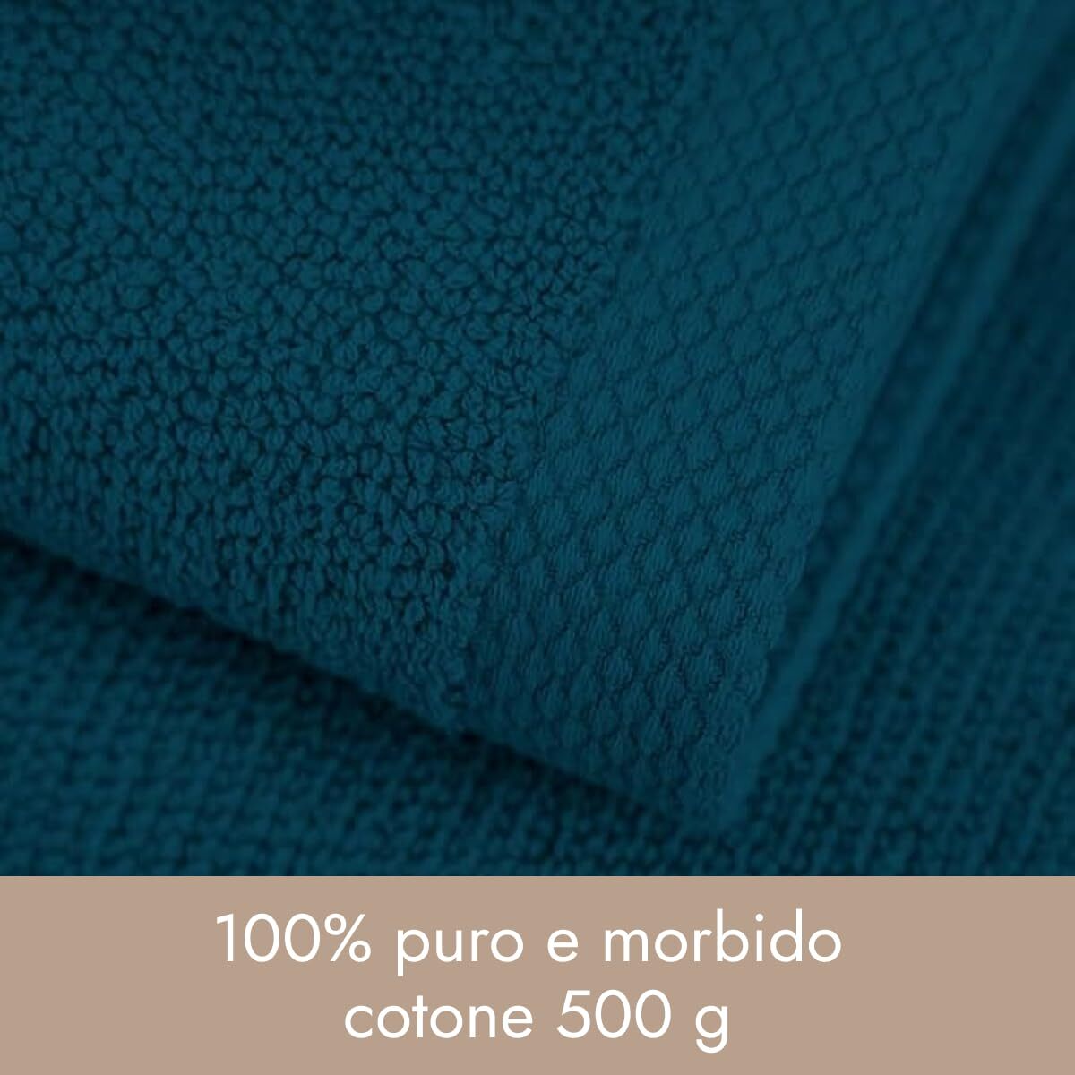 INTRECCI HOME Set Bagno 2 Asciugamani Ospite, in Puro Cotone 500 g,Morbidezza Extra, Assorbenza Superiore, Elegante e Durevole