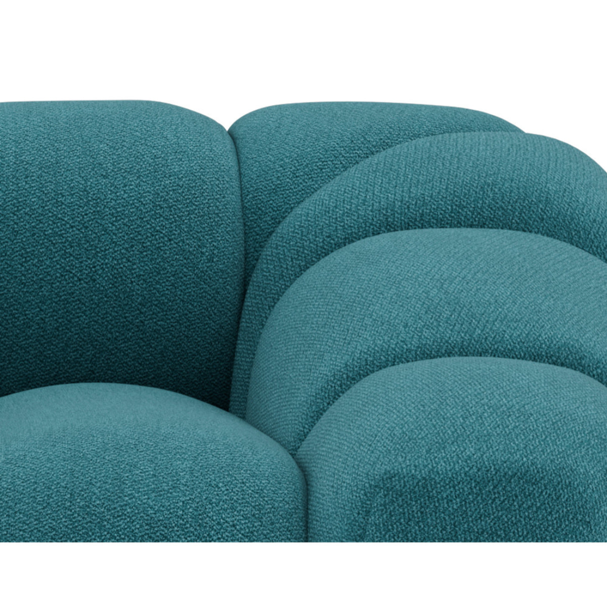 Ava - canapé 3 places bubble en velours texturé - Bleu marine