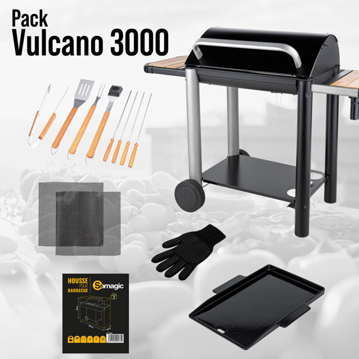 Pack barbecue charbon Vulcano 3000