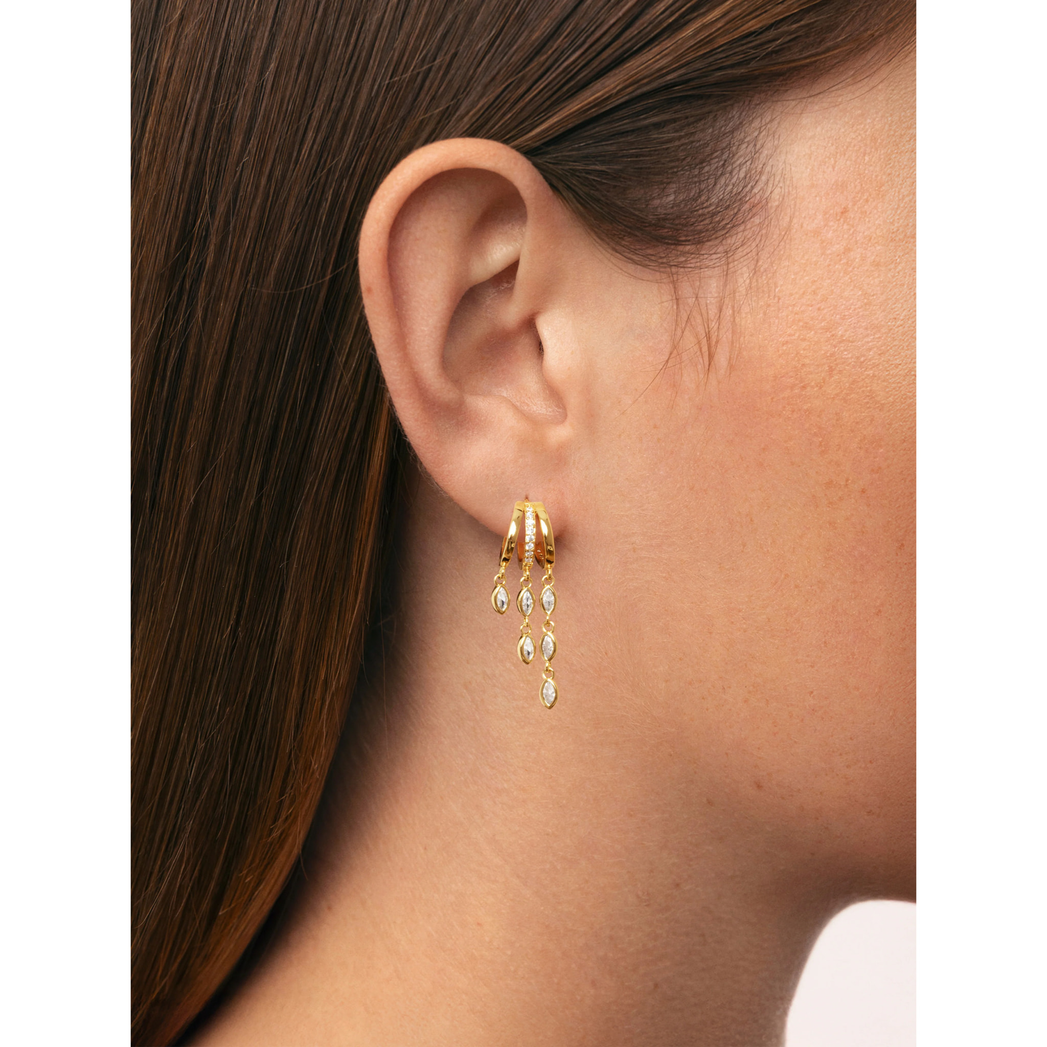 Orecchino Triple Drip Placcato Oro