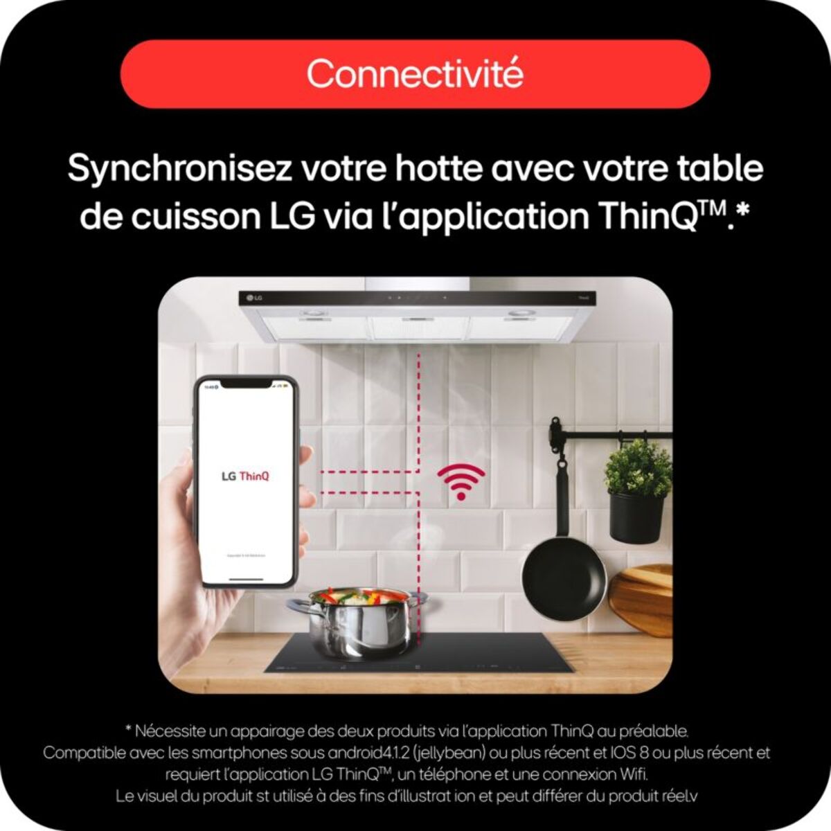 Hotte décorative murale LG HCEZ3626S ThinQ