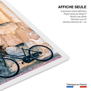 Poster bicyclette bleue Affiche seule
