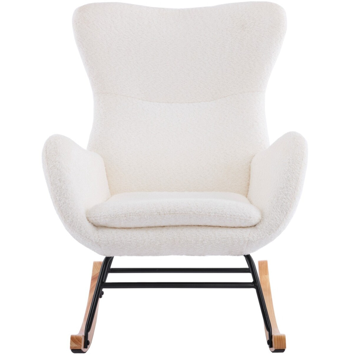 Rocking-chair en tissu bouclé - BEA