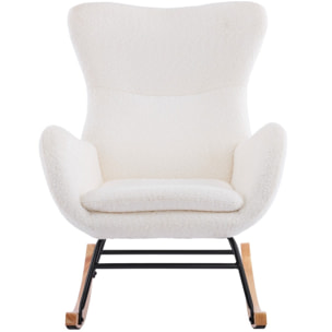 Rocking-chair en tissu bouclé - BEA