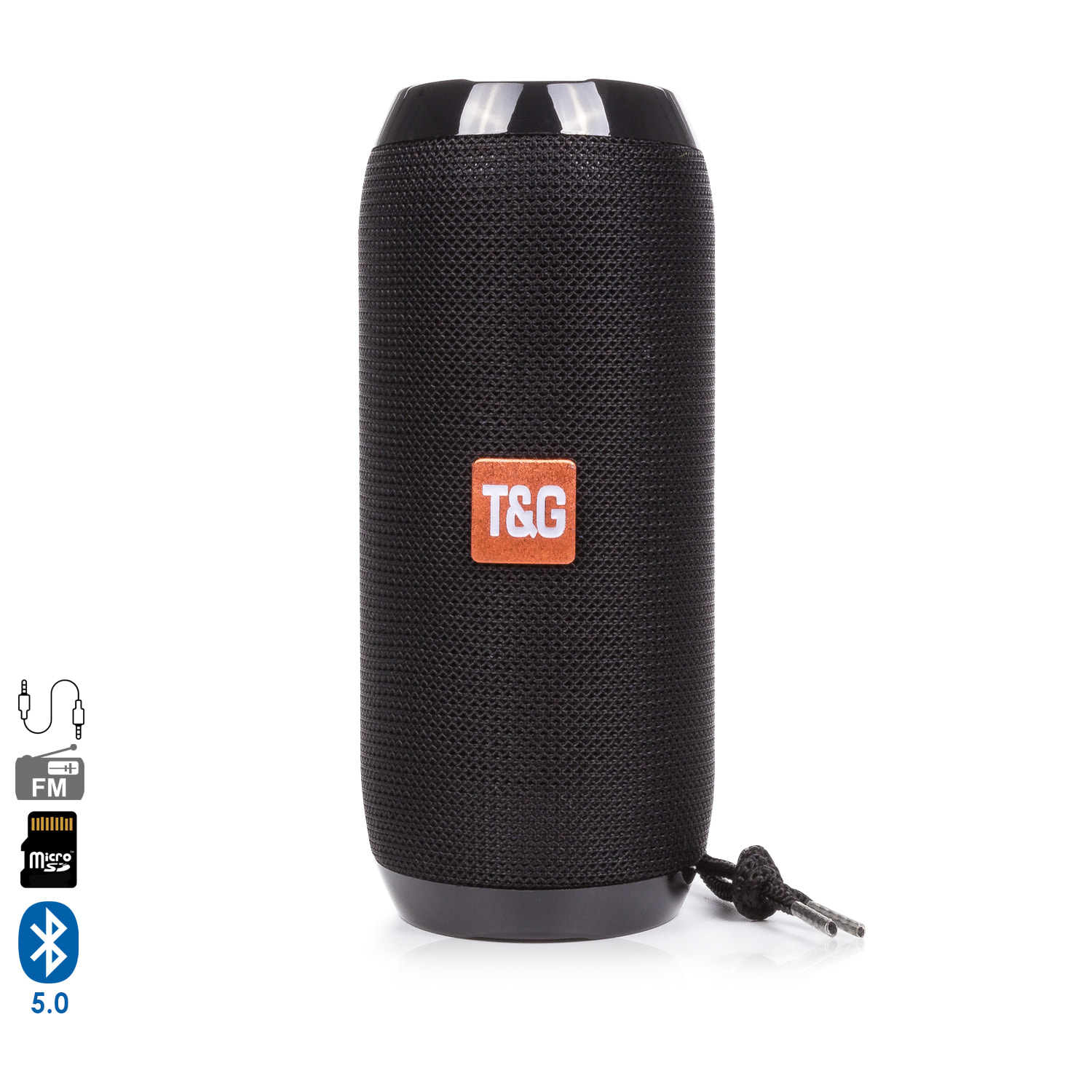 Altoparlante portatile TG-117 Bluetooth 5.0. Lettore USB, micro SD, radio FM e vivavoce. Ingresso ausiliario jack da 3,5 mm.