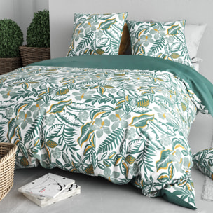 Parure housse de couette 3pcs 100% coton 57 fils sally