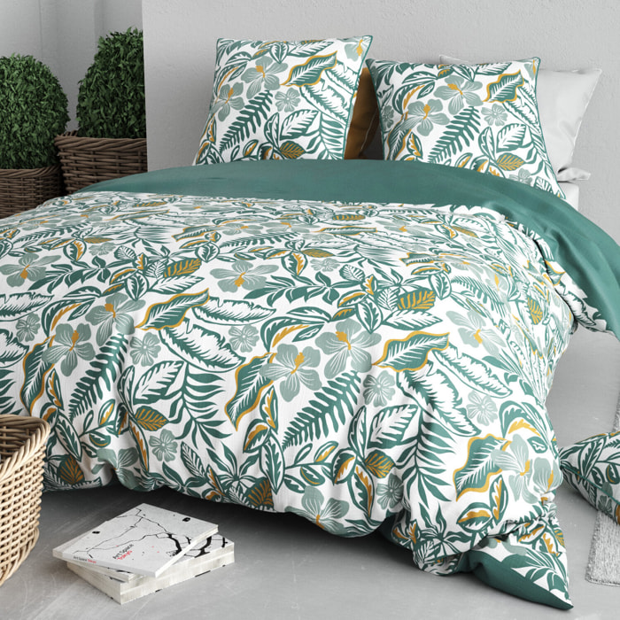 Parure housse de couette 3pcs 100% coton 57 fils sally