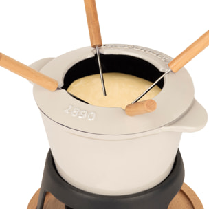 Fondue de Hierro Fundido, MONT JOLY, Beige, 4 personnes