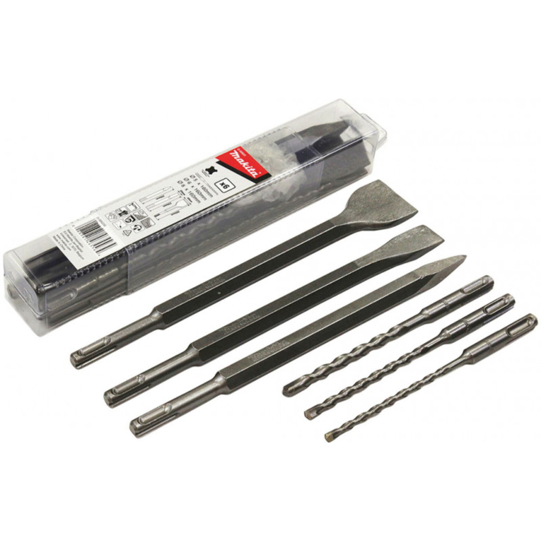 Juego de cinceles y brocas SDS Plus de 6 piezas MAKITA - D-58920
