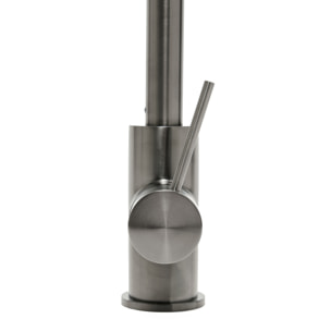 Aurum mitigeur évier à levier sur pied 44 cm avec douchette extractible 2 jets, métal brossé (SATBAUR286BGM)