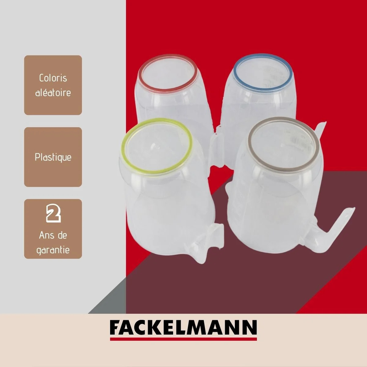 Verre doseur transparent en plastique Fackelmann Basic