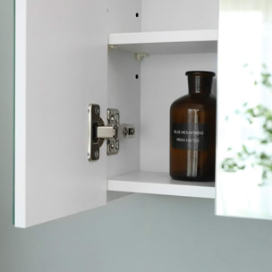 Mobiletto pensile da bagno con 3 ante a specchio