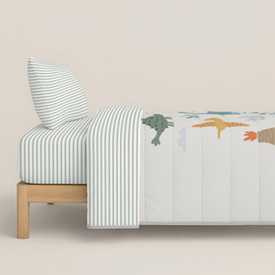 Cool Kids - Edredón Nórdico Estampado - Reversible - Infantil - 100% Algodón - 200 gr/m² con Tacto Pluma - Dinoland