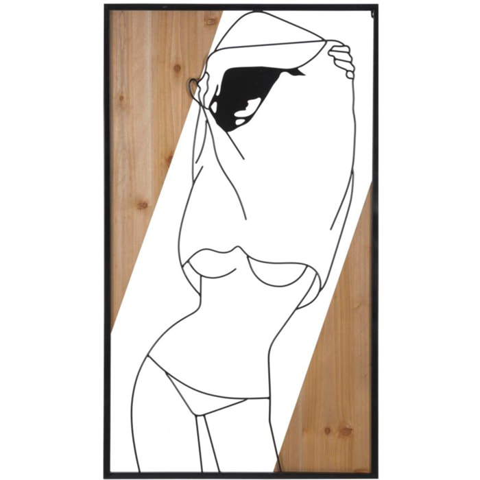 PANNELLO DA MURO STRIP -B- FERRO E WOOD CM 50X2X90
