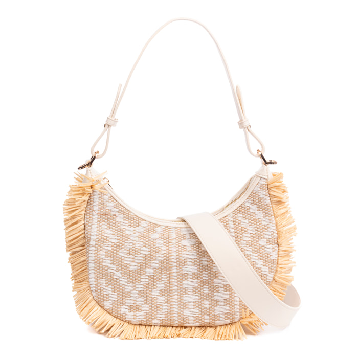 Biscubio Bolso de hombro Mujer. Fabricado en tela y piel sintética PU.