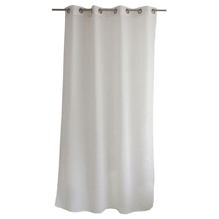Voilage en polylin à œillets - Blanc
