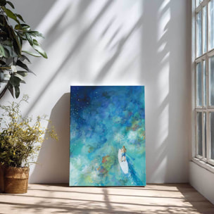 Tableau été Paddle bleu Toile imprimée