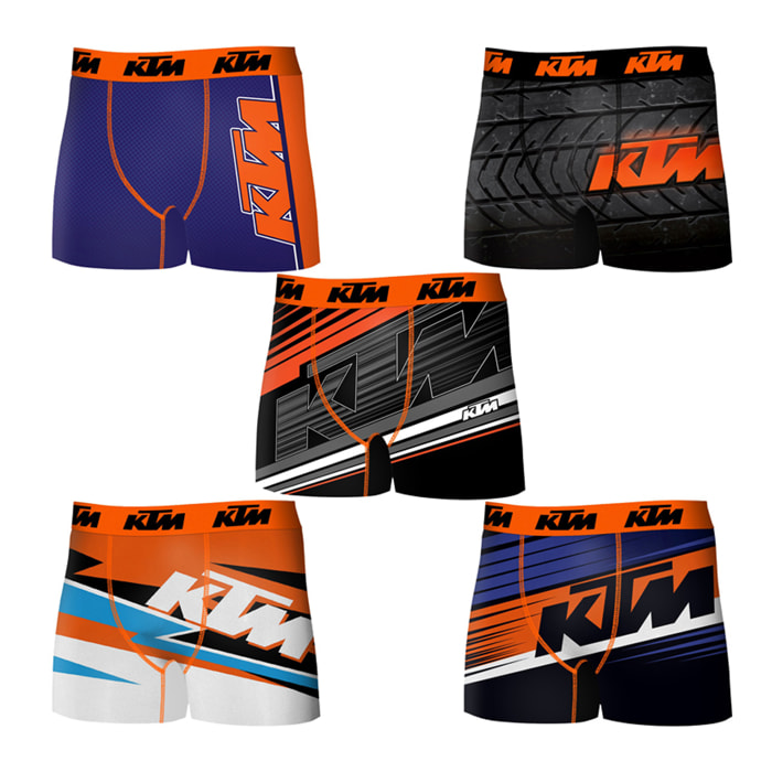 Pack 15 calzoncillos KTM en varios colores para hombre