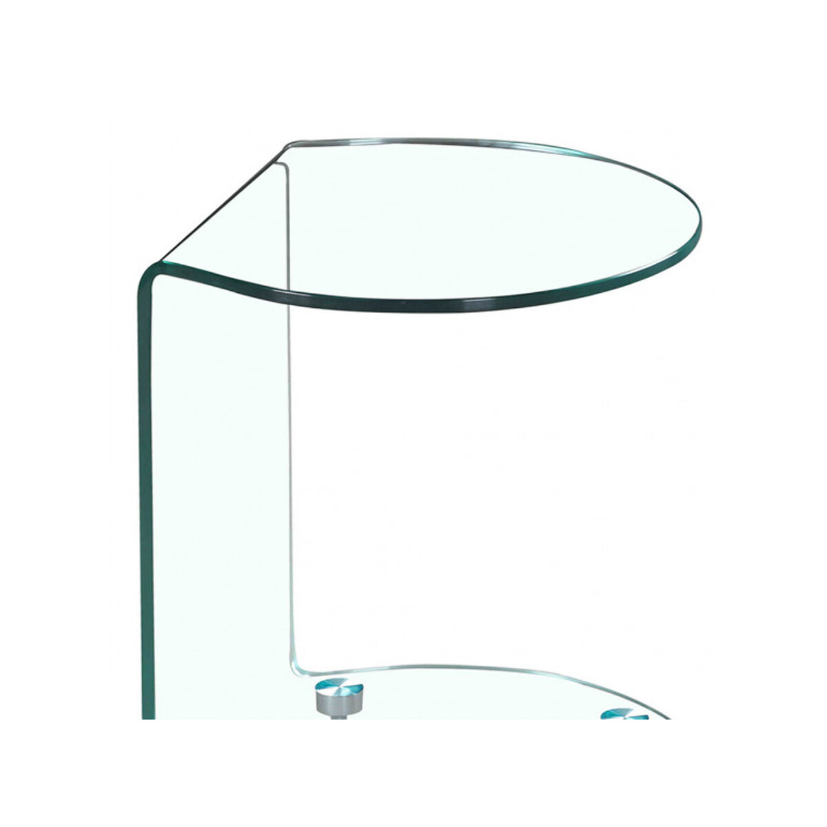 Bout de canapé rond en verre trempé - BENT