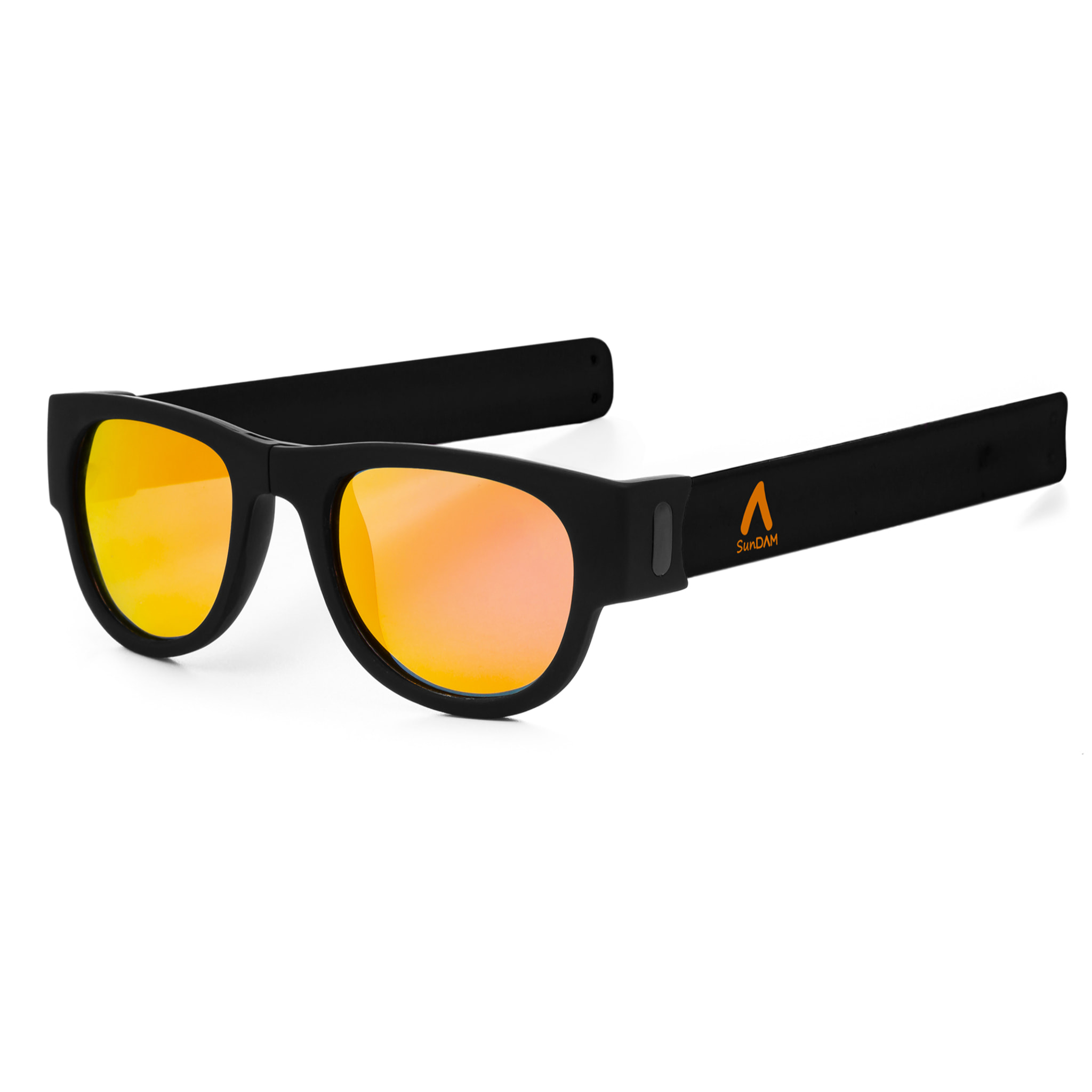 Occhiali da sole polarizzati effetto specchio, pieghevoli e arrotolabili UV400