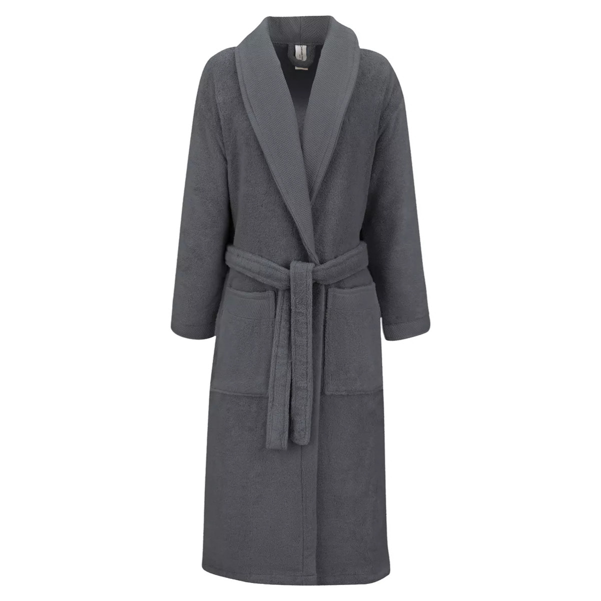 Peignoir pur coton 420 g/m² uni anthracite Elea carbone