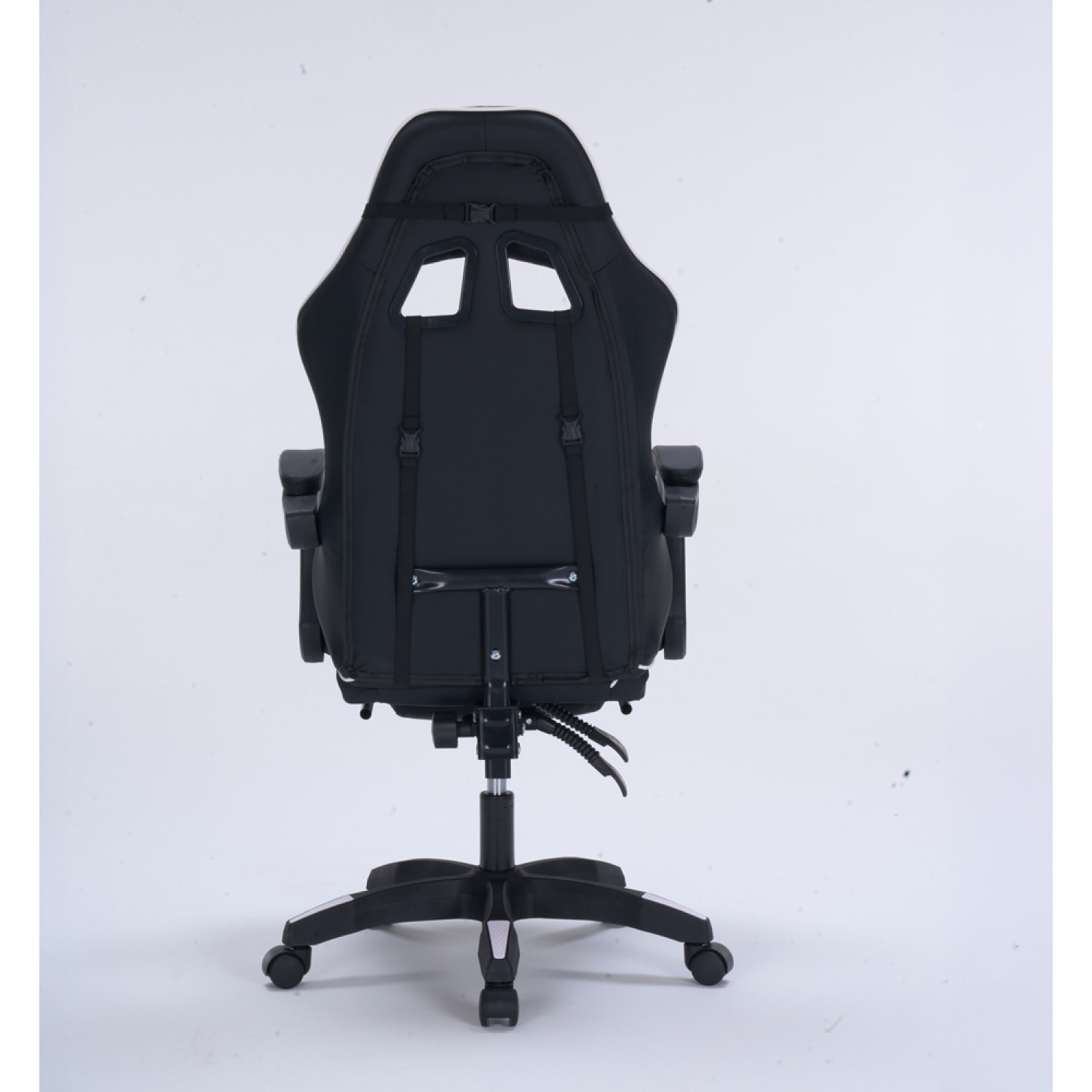 Chaise gaming de bureau ergonomique inclinable noir et blanc JOAO