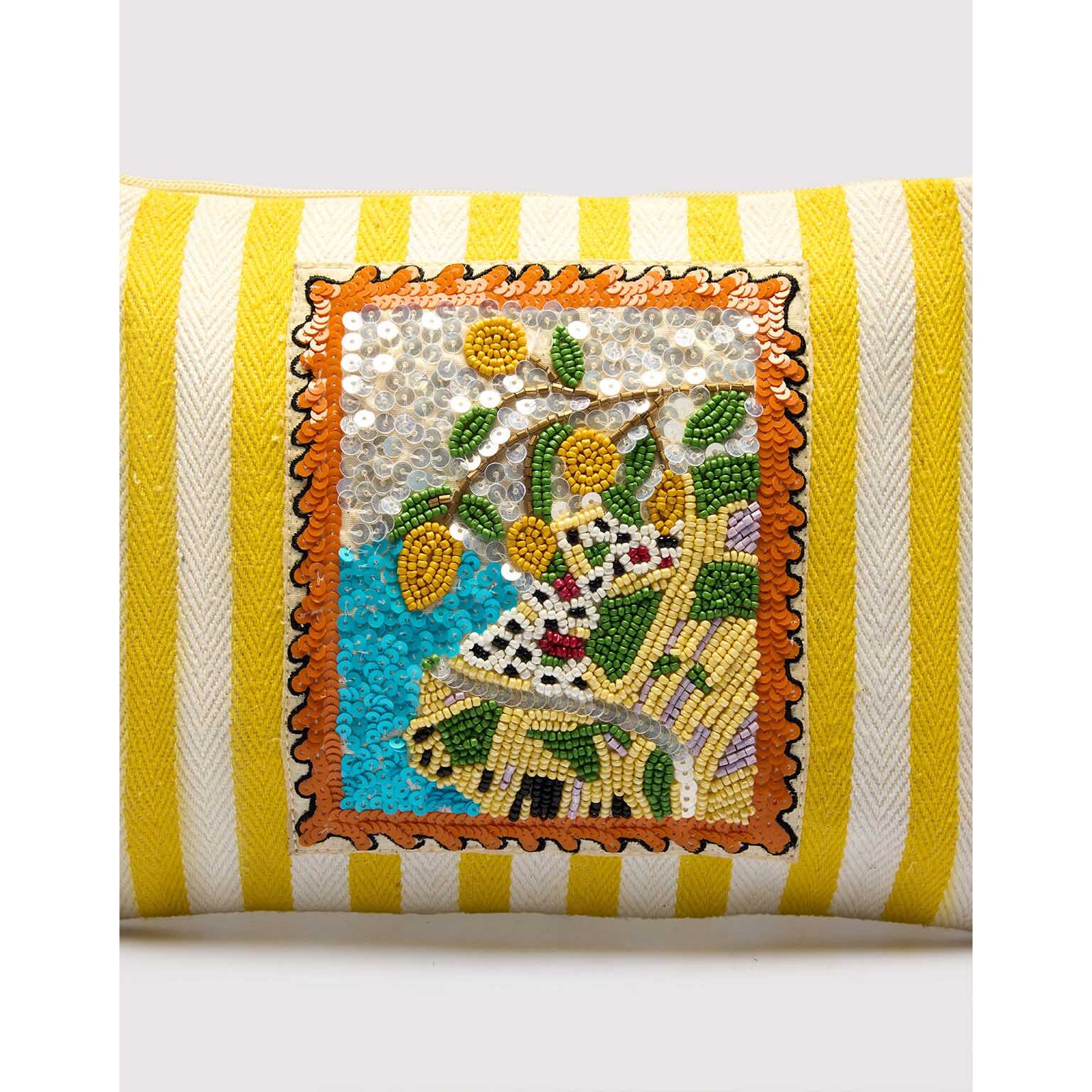 Bolso De Mano Amarillo Natural - 2flower Floc