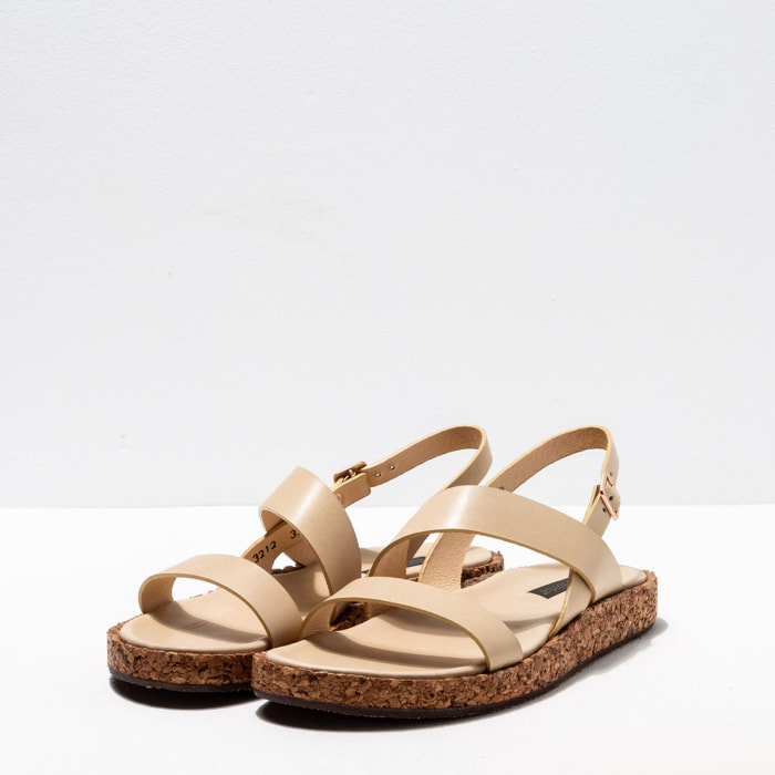 Sandalias S3212 RESTORED SKIN CREAM / TARDANA color Cream