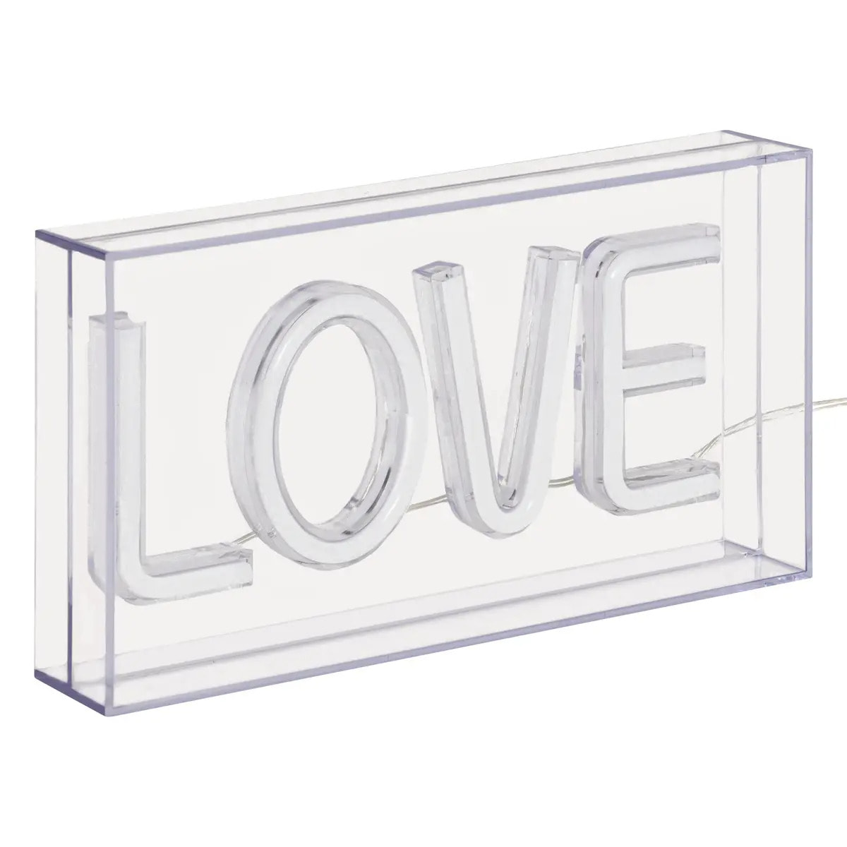 Tube néon à poser led "Love" rose L 23cm