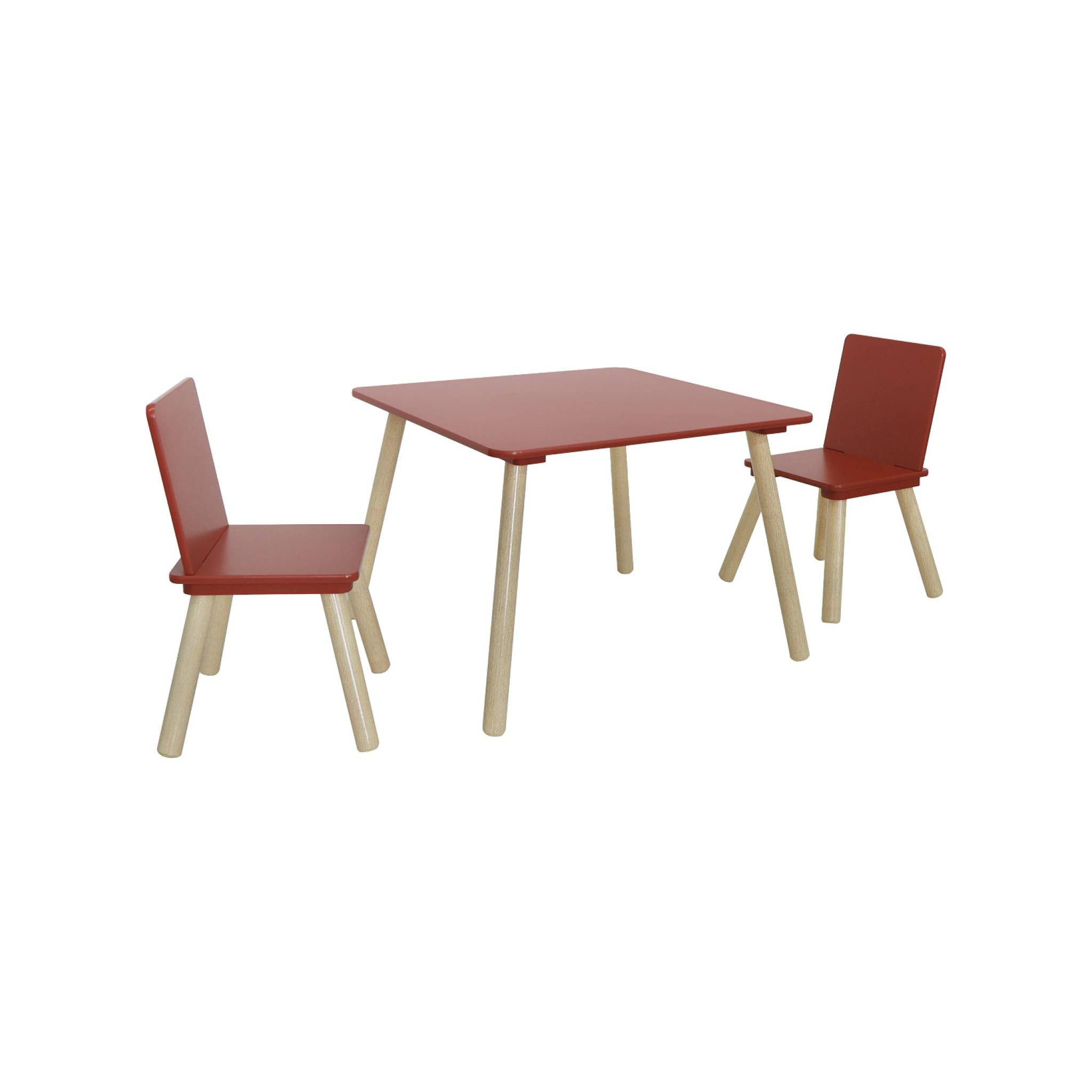 Table carrée enfant bois de pin 2 assises JUDITH