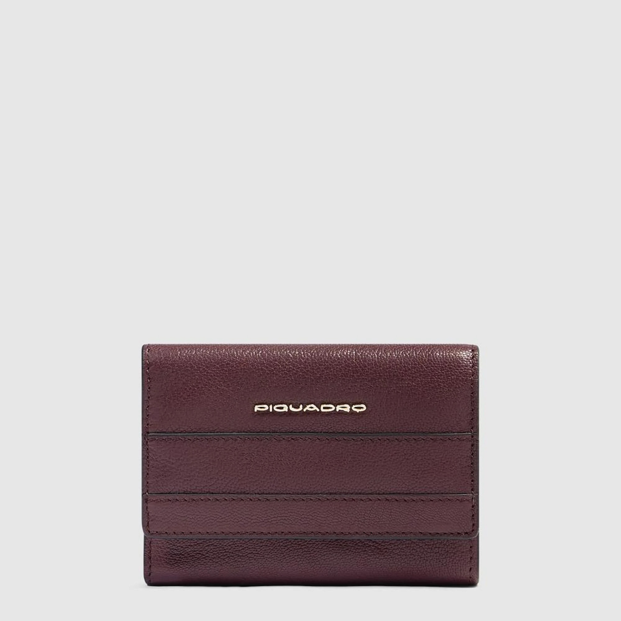 Piquadro Portafogli da piccolo in pelle con porta carte di credito, schermato con protezione RFID