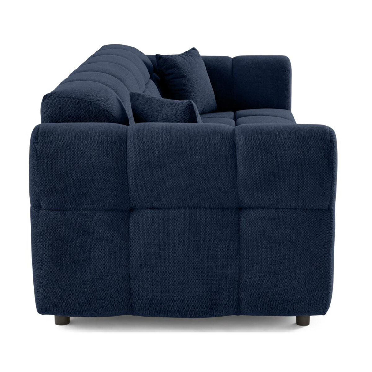 Ray - canapé droit 3 places en tissu texturé - Bleu