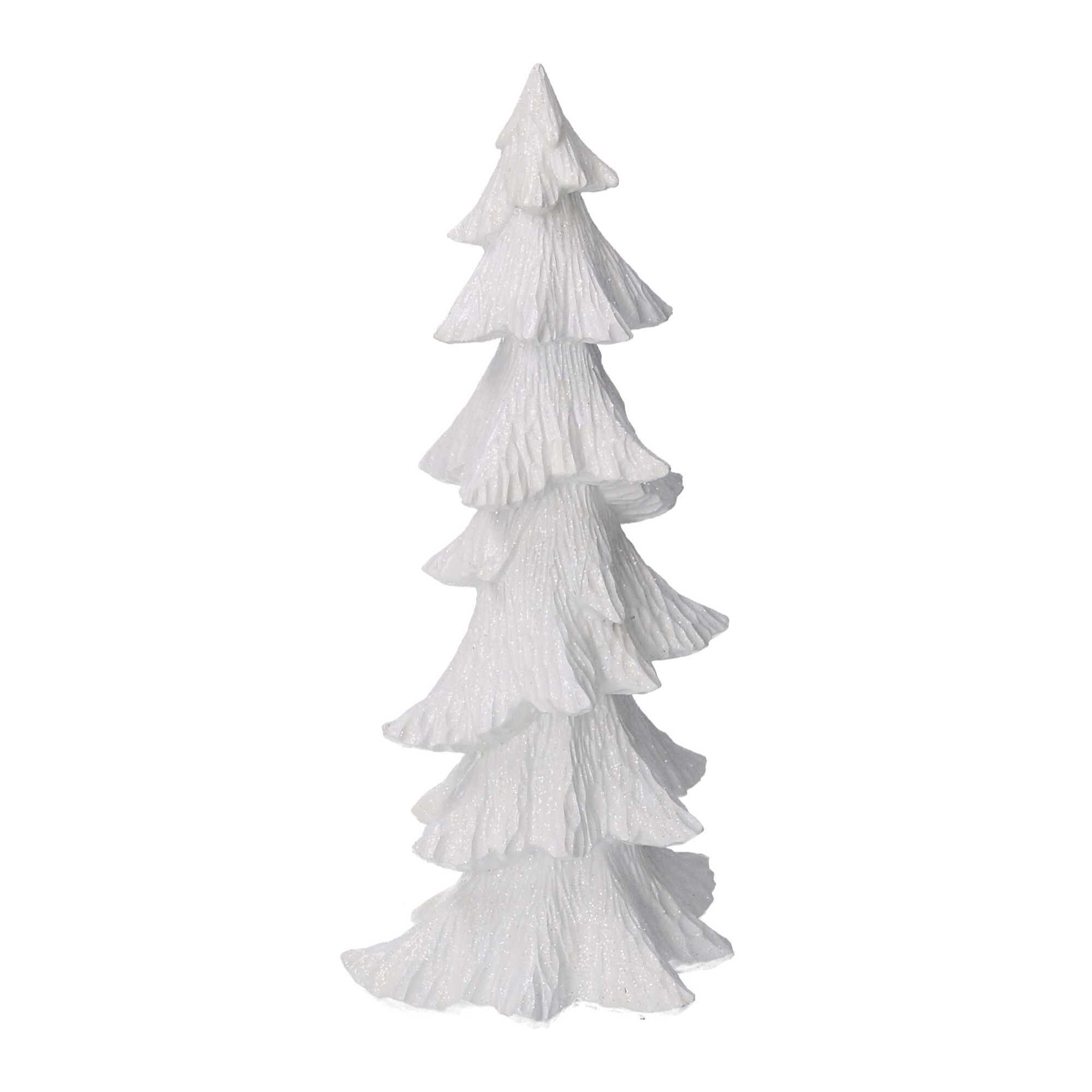 Albero di Natale in resina bianco cm18,5x14h36