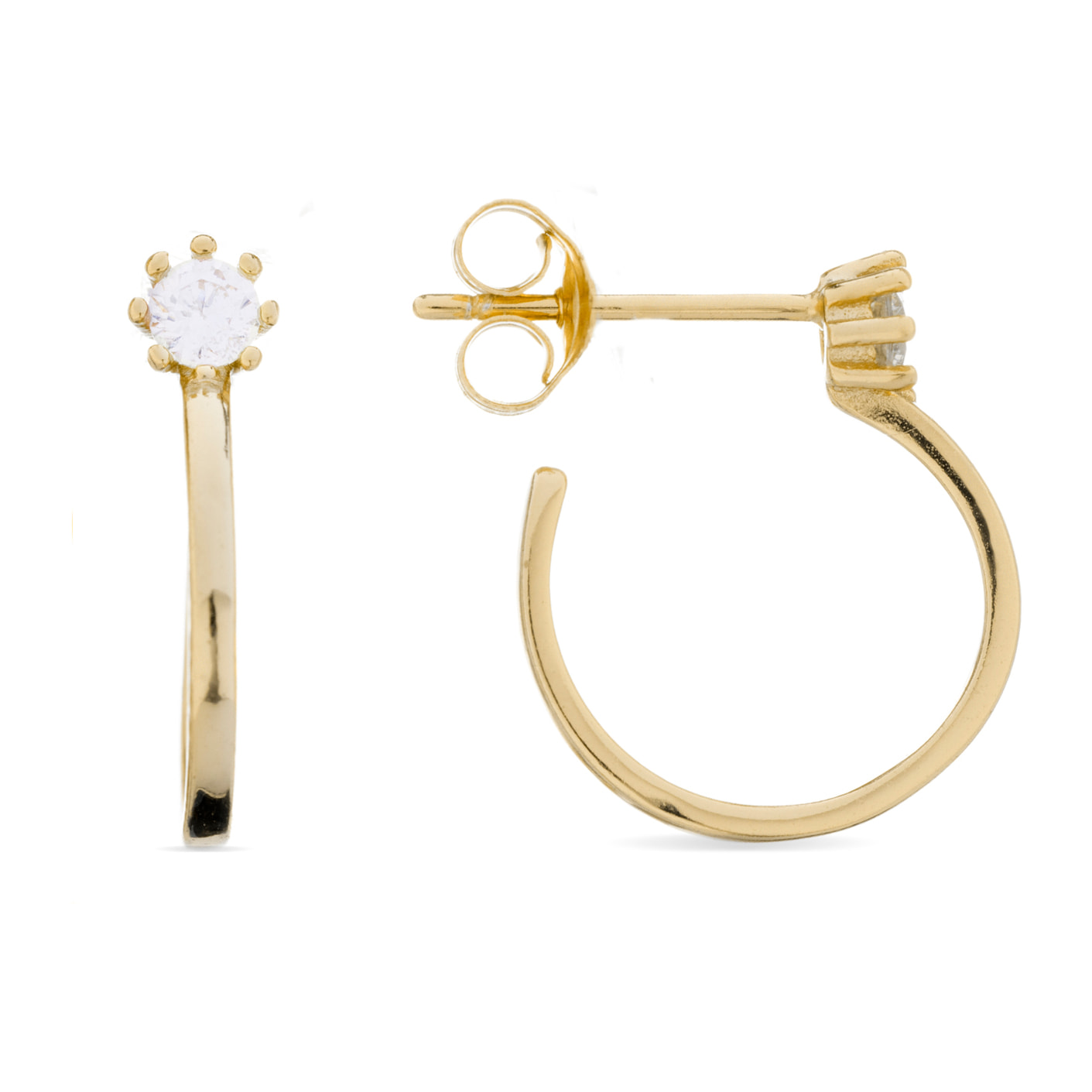 Pendientes Nazta acabado oro amarillo 18k