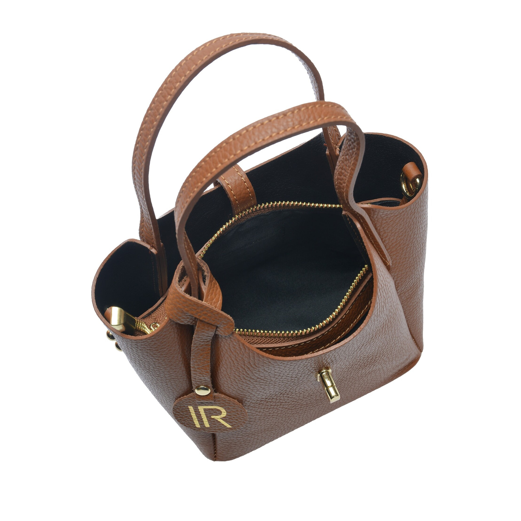 Borsa a mano Anna Luchini Cammello