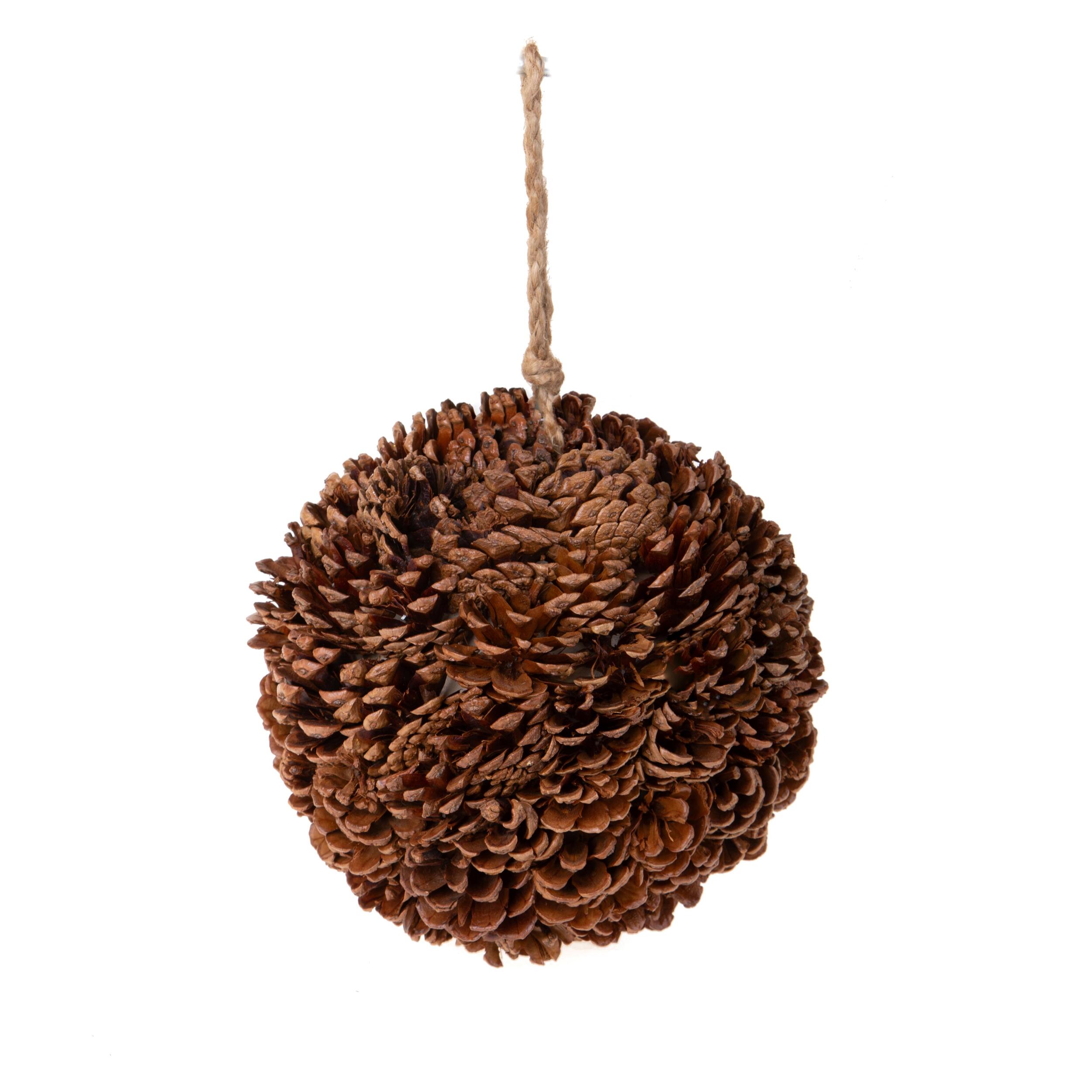 Sfera con Pigne Naturali - Pezzi 2 - 20xH20x20cm - Bianchi Dino SpA