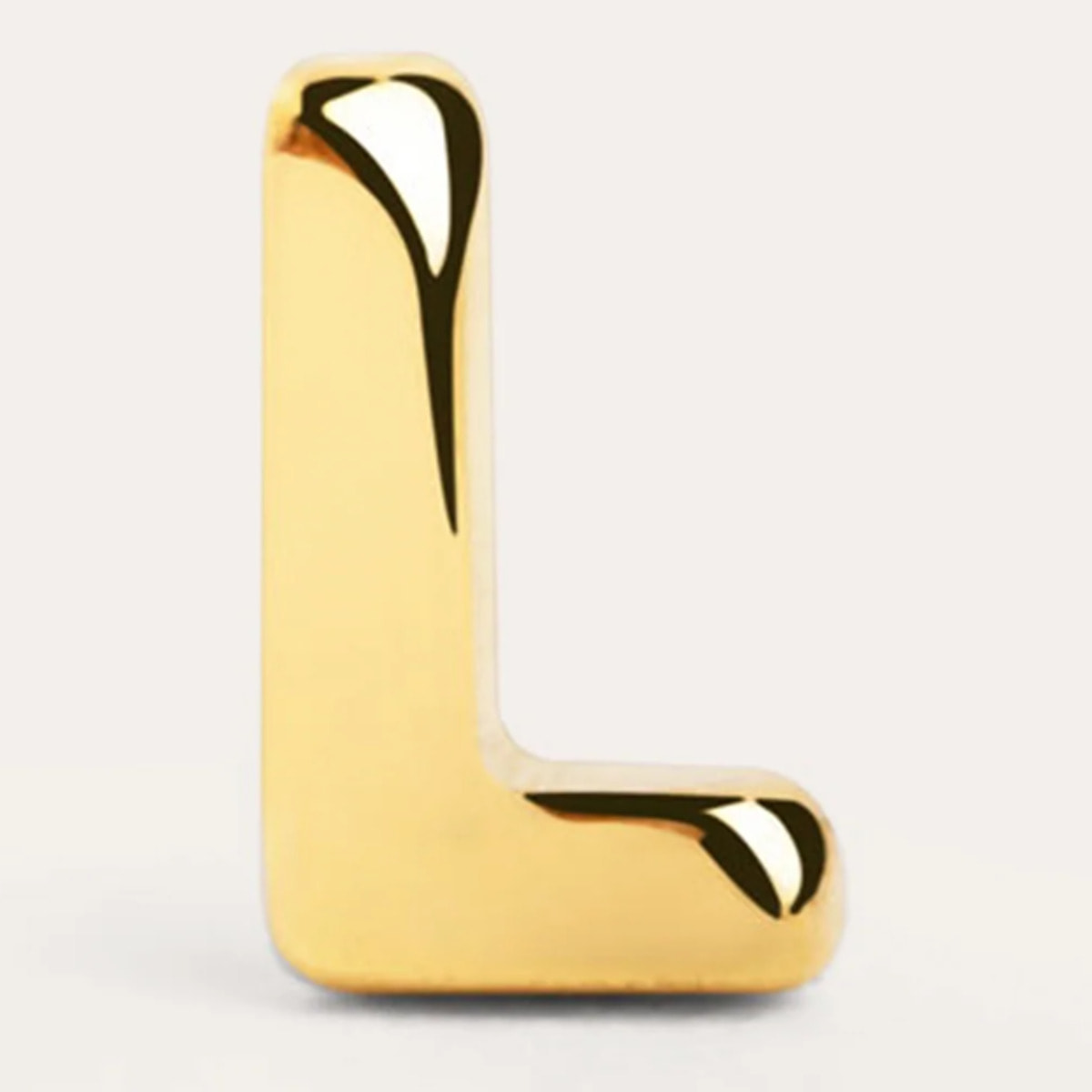 Orecchino Singolo Letter Argento Placcato Oro