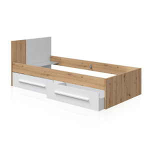 Cama Dess Blanco Artik (Blanco Mate) - Roble Nodi