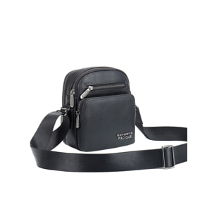 Borsa a tracolla uomo vera pelle - Modello Ebeno Nova - Casual - 21.0 x 18.0 x 9.5 cm