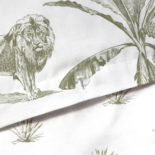 Parure de lit imprimée 100% coton, SAFARI