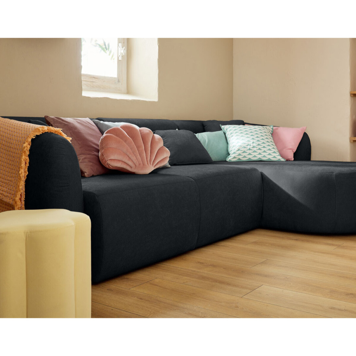 Ikare - module d'assise méridienne droit - en tissu - Gris