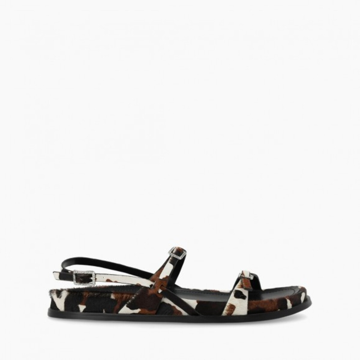 SANDALIAS ANIMAL PRINT NEGRAS A-PEGASO