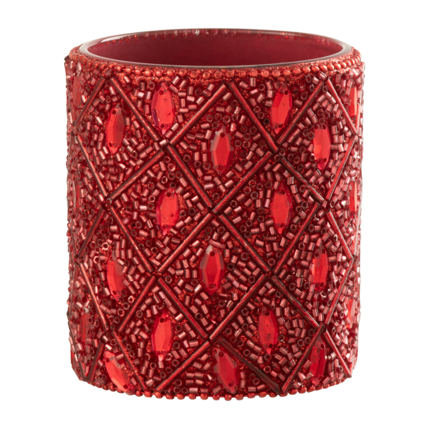 J-Line photophore - verre - rouge - large