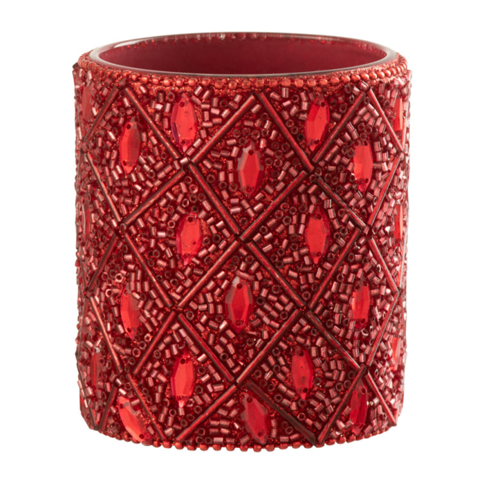 J-Line photophore - verre - rouge - large