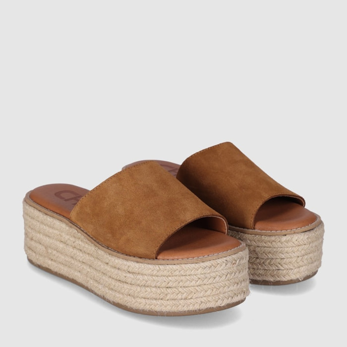Sandalias de Serraje - Cuero - Tacón: 6 cm