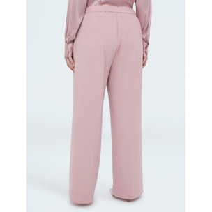 Fiorella Rubino - Pantaloni Wide Leg in tessuto stretch - Rosa